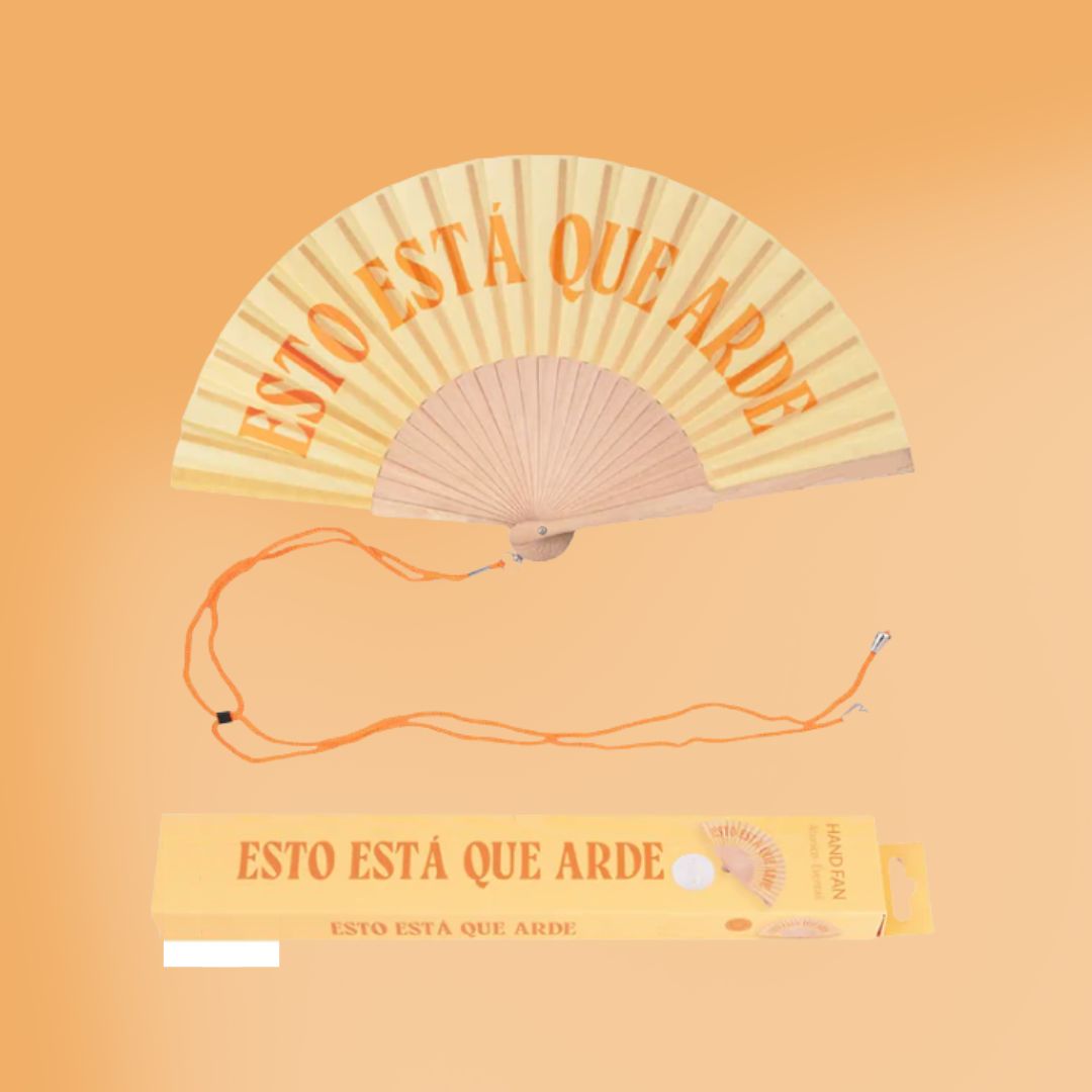 ESTO ESTÁ QUE ARDE- abanico de mano