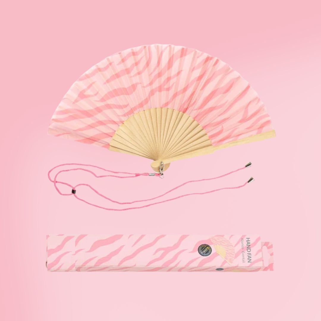 PINK TIGER- abanico de mano
