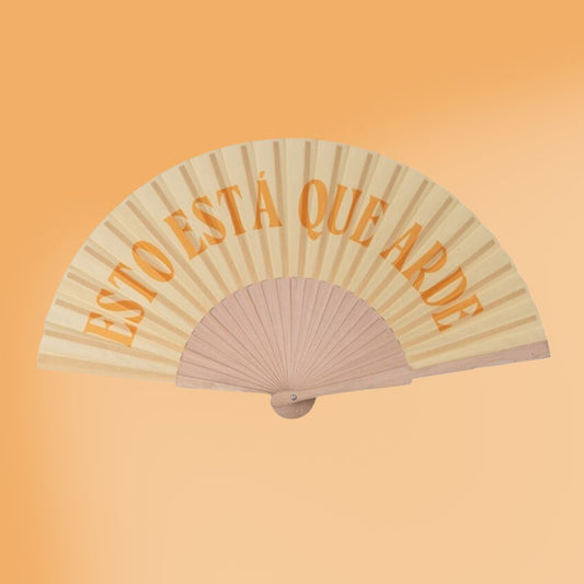 ESTO ESTÁ QUE ARDE- abanico de mano