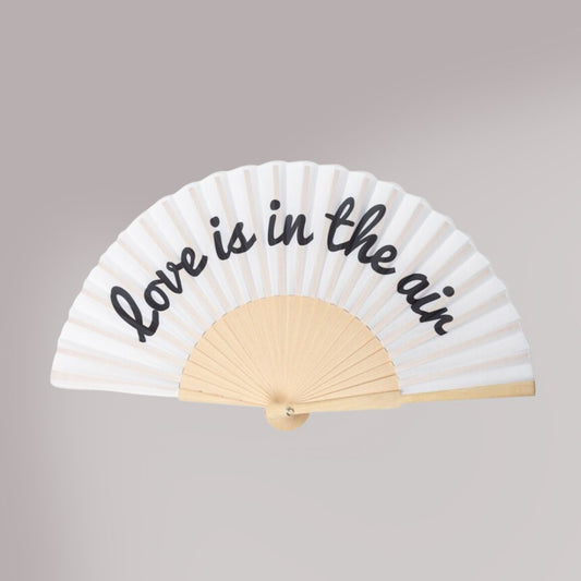 LOVE IS IN THE AIR- abanico de mano