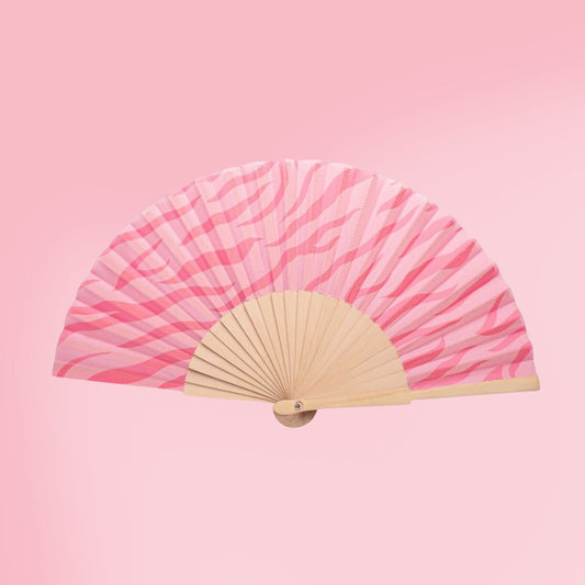 PINK TIGER- abanico de mano